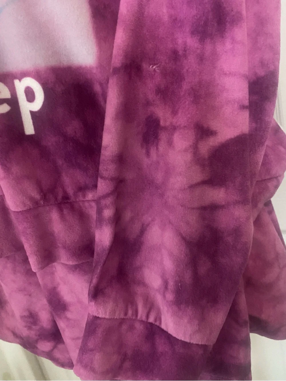 Justice Purple Tie-Dye Cat Sleepwear Set